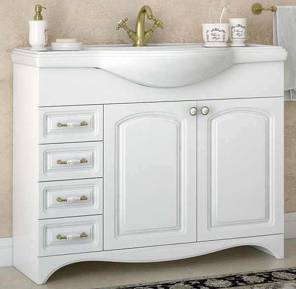 Тумба под раковину Corozo Классика 105 белая SD-00000315