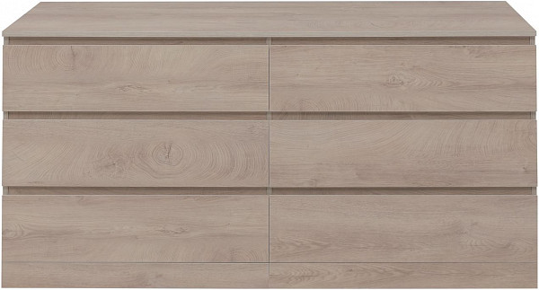 Комод Aquanet Сканди 1600x480 Дуб эдгрейн (6 ящиков) 00302547