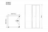 Душ.ограждение GR-9090 Аdvans (90*90*190) квадрат, складывающаяся дверь из двух частей 2 места