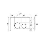 Клавиша смыва, универсальная, чёрная, Unisteel, 001, IDDIS, UNS01MBi77