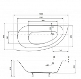 Акриловая ванна Besco Milena 150x70 WAM-150-NL Левая