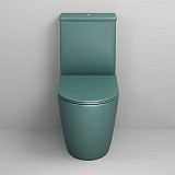 Унитаз GR-4480OLMS Color (620*365*810) ЗЕЛЕНЫЙ МАТОВЫЙ напольный БЕЗОБОДКОВЫЙ, 2 ме