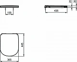 Крышка-сиденье для унитаза Ideal Standard Tempo T679401