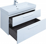 Тумба под раковину Aquanet Nova 100 белый глянец 00249922