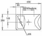 Раковина Jacob Delafon Reve 45х28,5 см E4805-00