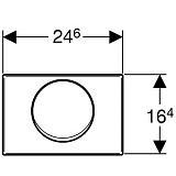 Клавиша смыва Geberit Delta 11 115.101.00.1 нержавеющая сталь