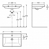 Раковина на тумбу Kerama Marazzi Cubo CU.wb.70