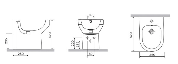 C703111WH Spirit V2.0 биде напольное