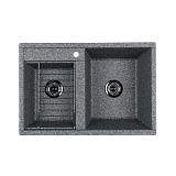 Мойка для кухни Aquaton Делия 78 DBL 2 чаши серый 1A723132DE230