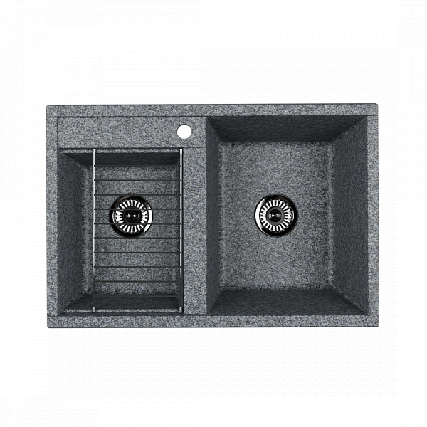 Мойка для кухни Aquaton Делия 78 DBL 2 чаши серый 1A723132DE230