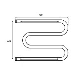 Полотенцесушитель водяной Point PN38667P 600x700 М-образный (1") с полкой, хром
