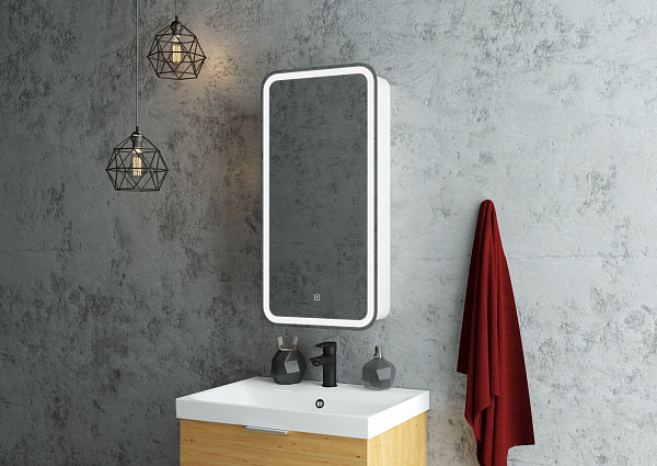 Зеркало-шкаф Континент "Elliott LED" 400х800 левый