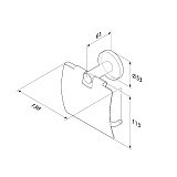 A85A341400 X-Joy, Держатель для туалетной бумаги с крышкой, хром