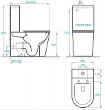 Унитаз-чаша "Koller Pool" ORION Rimless, сиденье дюропласт: SoftClose, Take Off, антибактериальное покрытие, система «Антивсплеск»