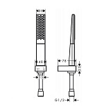Ручной душ HANSGROHE Rainfinity Baton 100 1jet 26866670