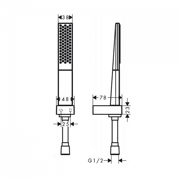 Ручной душ HANSGROHE Rainfinity Baton 100 1jet 26866670