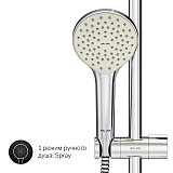 F0785C800 Sunny,душ.система,набор:см-ль д/душа с переключателем,верхний душ d220 мм, ручной душ 110