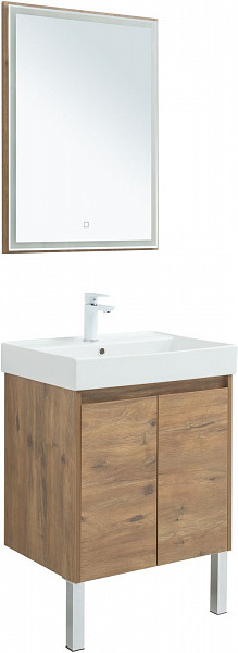 Мебель для ванной Aquanet Nova Lite 60 дуб рустикальный (2 дверцы) 00302534
