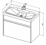 Тумба под раковину Aquanet Палермо 80 белый 00253587