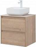 Тумба под раковину Aquanet Nova Lite 60 дуб крафт (2 ящика) 00287901