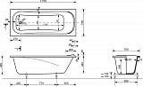 Ванна из литьевого мрамора Эстет  Альфа 170x70 см ФР-00006565