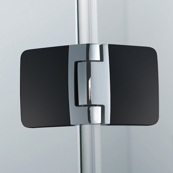 Душевое ограждение "KOLLER POOL" NEON N90PСB 900x900x1950 прозрачное Transparent  8мм CALC FREE хром/чёрный