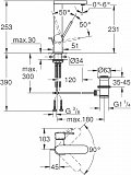 Смеситель для раковины Grohe Plus 23851003