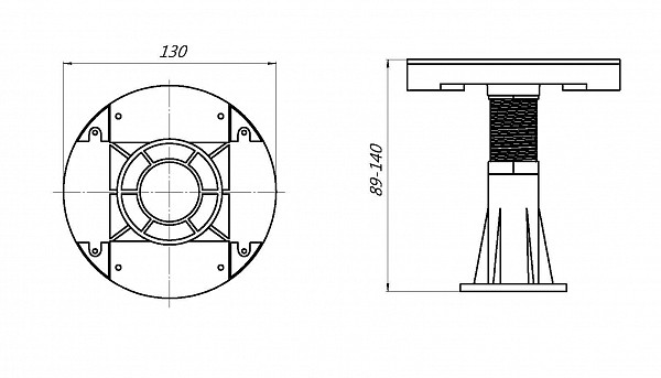 Комплект ножек GRS8 для поддона GROSSMAN Strong (8штук)