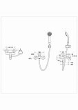 Смеситель для ванны с коротким изливом с аксессуарами Bravat Stream-D F637163C-B