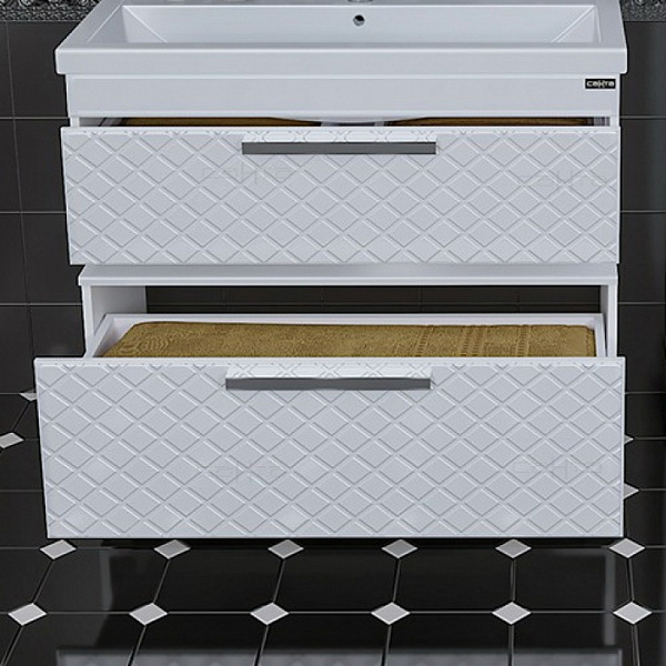 Тумба напольная Калипсо 100 приставная низкая Санта 317001N, под раковину