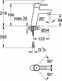 Смеситель для раковины Grohe Concetto 23451001