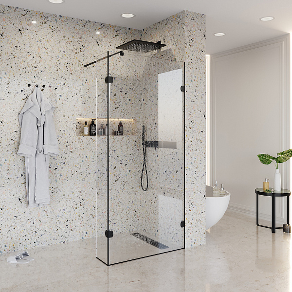 Душ. перегородка NG-682-12 BLACK (120x195), 1 место