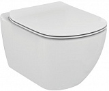 Комплект 3 в 1 TESI Rimless унитаз подвесной + инсталляция без кнопки смыва + сиденье Soft close Ideal Standard T355101PT15.