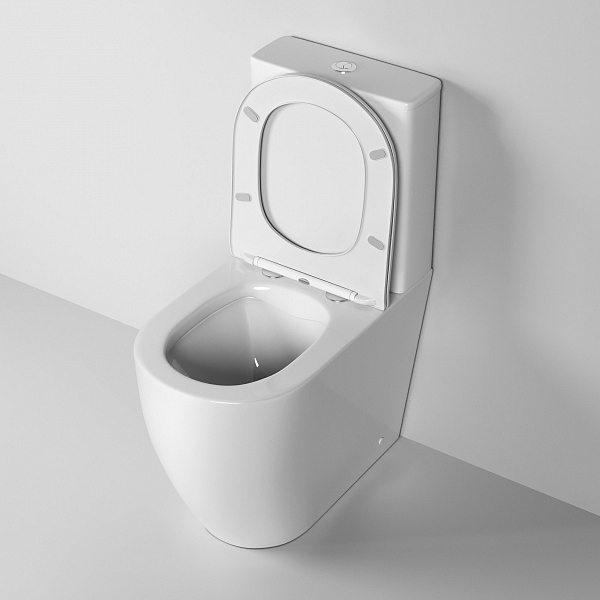 Унитаз Style GR-4473S (655*365*920) напольный БЕЗОБОДКОВЫЙ с ВЫСОКОЙ ЧАШЕЙ 48 см, 2 места