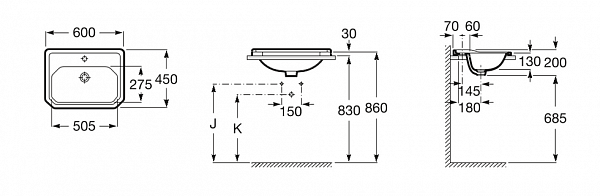 Раковина Roca Carmen 60х45 3270A5000