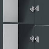 M90CHR0306GM GEM, шкаф-колонна, подвесной, правый, 30 см, двери, push-to-open, графит матовый