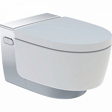 Унитаз-биде подвесной Geberit AquaClean Mera Classic 146.204.21.1 панель хром