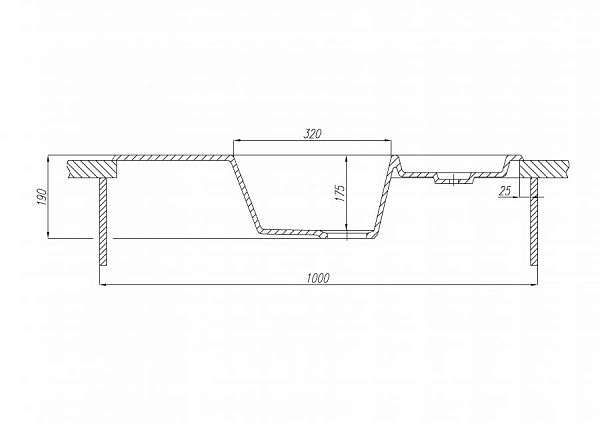 Мойка для кухни Aquaton Лория угловая песочная 1A715032LR220