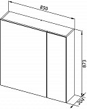 Зеркало-шкаф Aquanet Йорк 85 белый 00202089