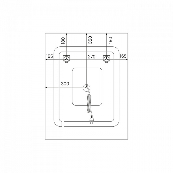 Зеркало с подсветкой и термообогревом, 60 см, Zodiac, IDDIS, ZOD60T0i98