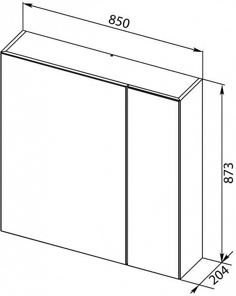 Зеркало-шкаф Aquanet Йорк 85 белый 00202089