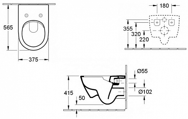 Унитаз подвесной Villeroy & Boch Subway 2.0 5614 R201