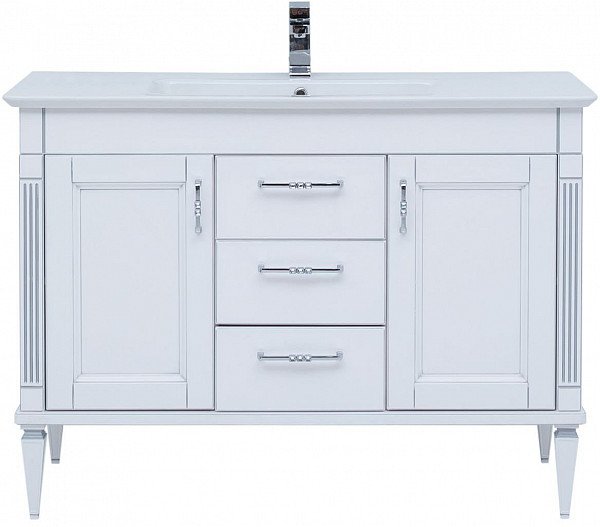 Тумба под раковину Aquanet Селена 120 белый/серебро 00201652