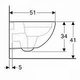 Унитаз с инсталляцией Geberit Acanto 500.128.21.A с горизонтальным выпуском