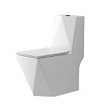 Унитаз Cristal GR-4491 Cristal (680*370*835) напольный с толстой крышкой, 1 место