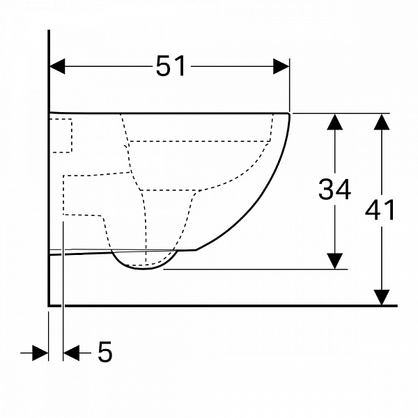 Унитаз с инсталляцией Geberit Acanto 500.128.21.A с горизонтальным выпуском