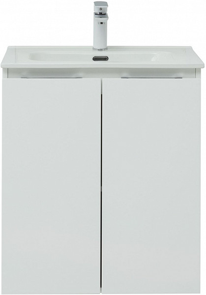 Тумба под раковину Aquanet Алвита New 60 2 дверцы, белый матовый 00277522