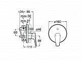 Смеситель Roca Atlas для ванны-душа скрытого монтажа, 5A0690C00