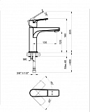 Смеситель для раковины AZARIO TREYA графит (AZ-156845037)