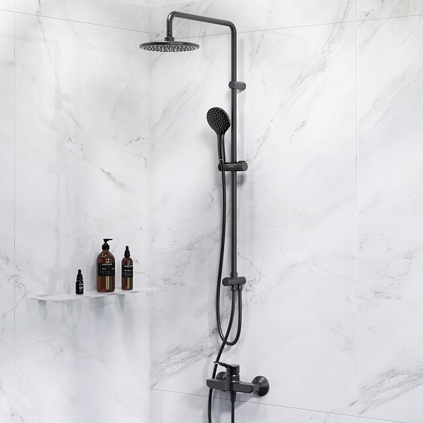 F42885A24  X-Joy набор 2в1: см-ль д/душа, верхний душ d 220 мм, ручн.душ 110 мм, 1 ф-ция, душевая шт